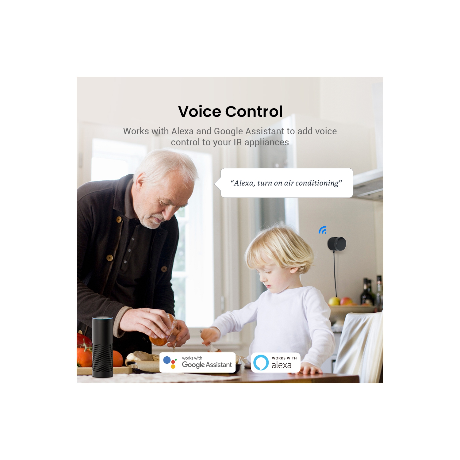 Télécommande universelle BroadLink RM4 Mini IR, Smart Home Automation Wi-Fi Infrared Blaster pour climatiseur de téléviseur STB Audio, compatible