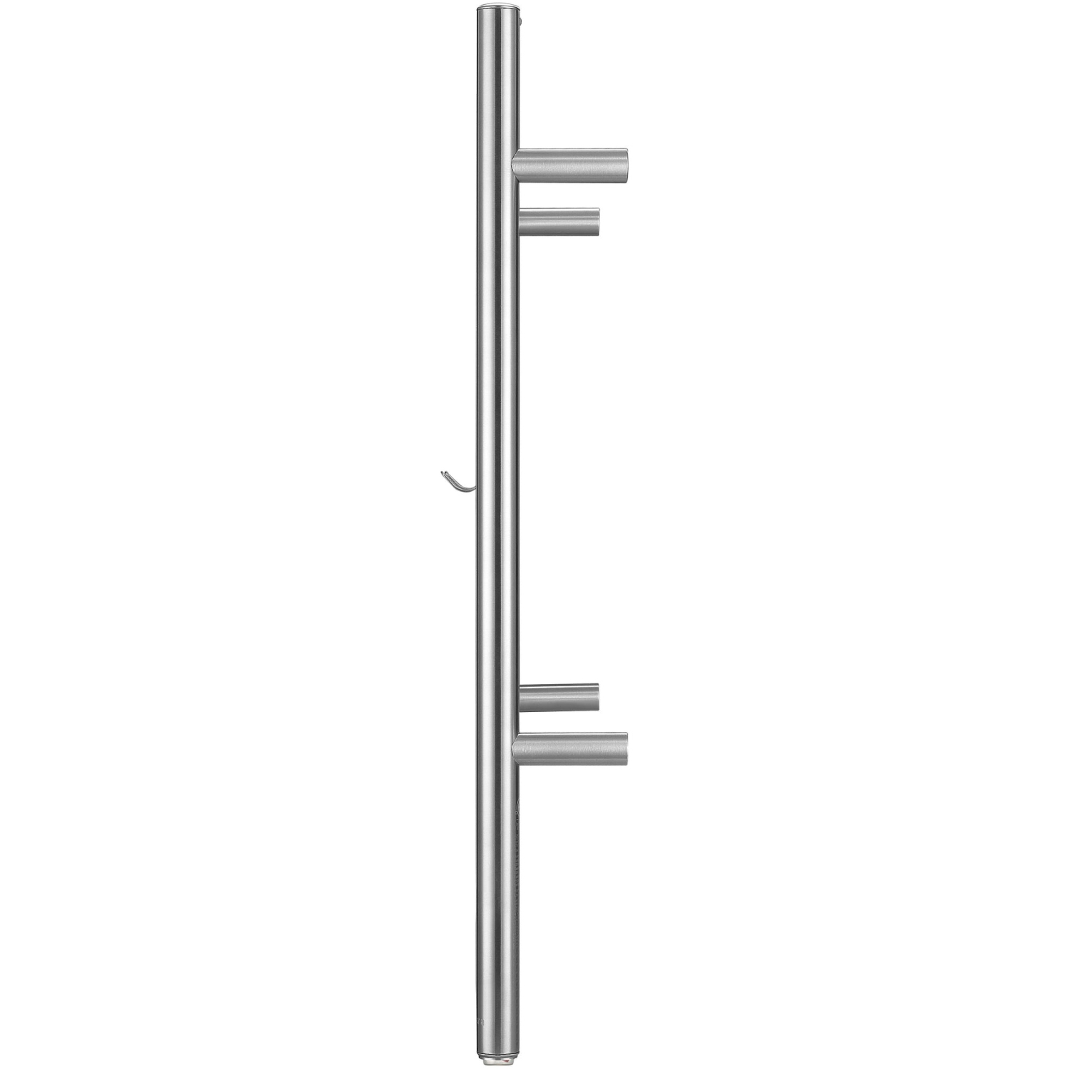 Ancona Prestige OBT 8-Bar Wall Mounted Towel Warmer with Integrated On-Board Timer and Hooks in Brushed Stainless Steel