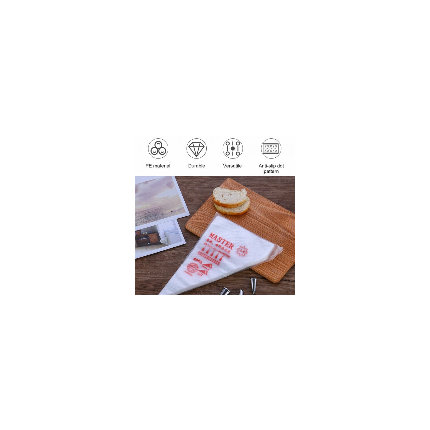 ISTAR – poches à glaçage/poche à douille jetables pour gâteau/pâtisserie/petits gâteaux/poche à douille à décorer réutilisable pour la crème au