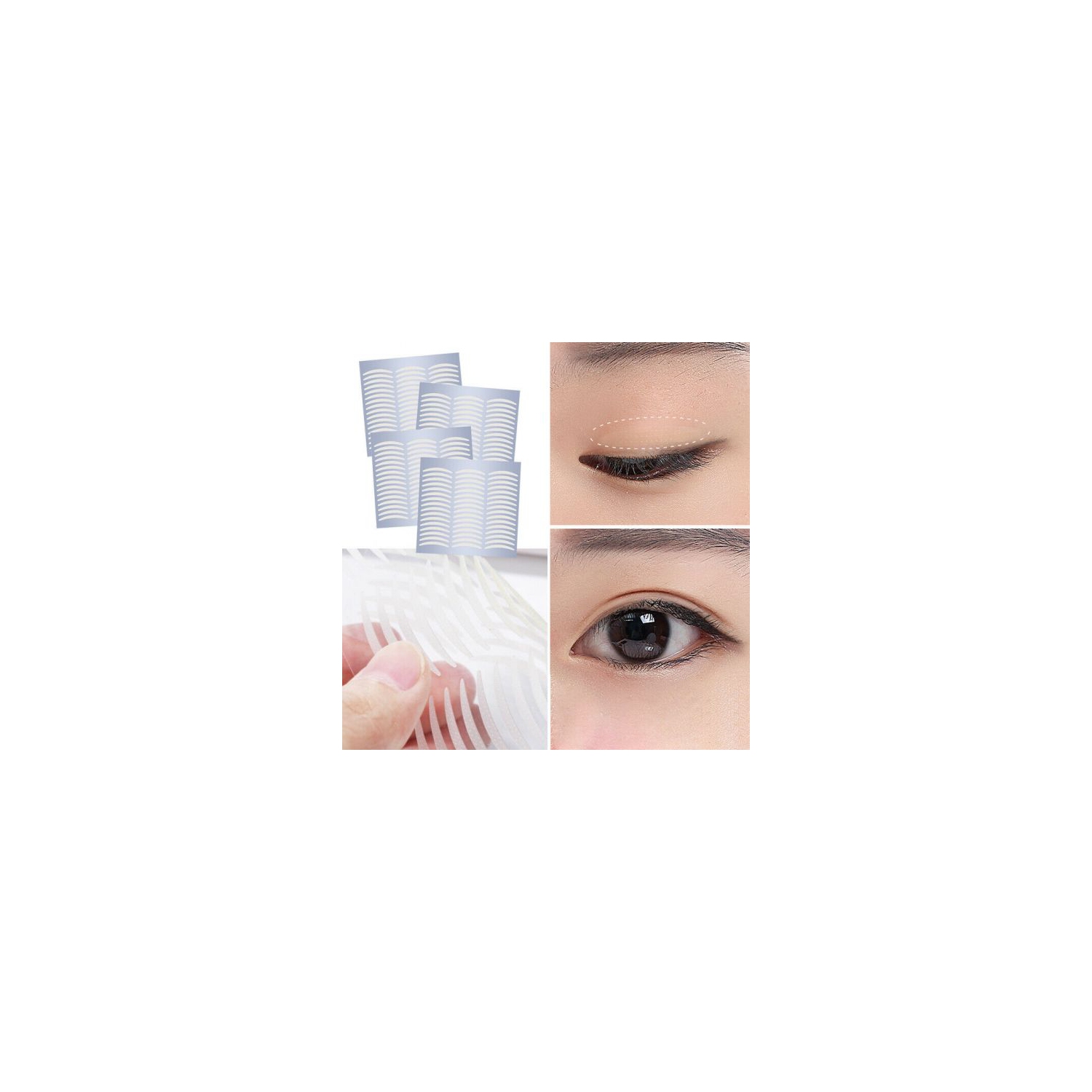 1000PCS Eyes Stickers, Net Type Thin Length Double Eyelid Tape Eye Cosmetic Makeup Tools With Tools