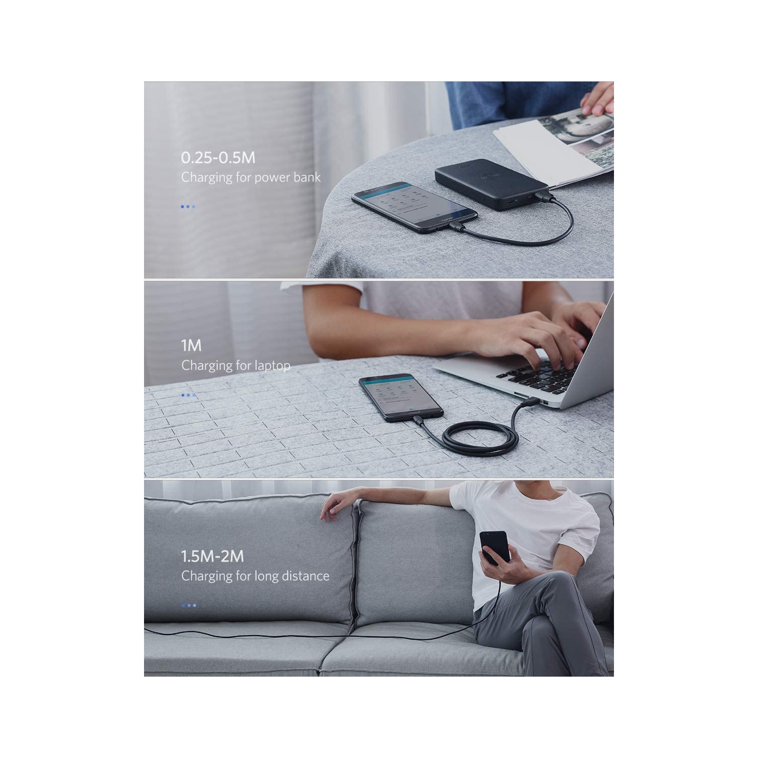 Ugreen Micro USB Data and Charge Cable, Black, 1 Meter