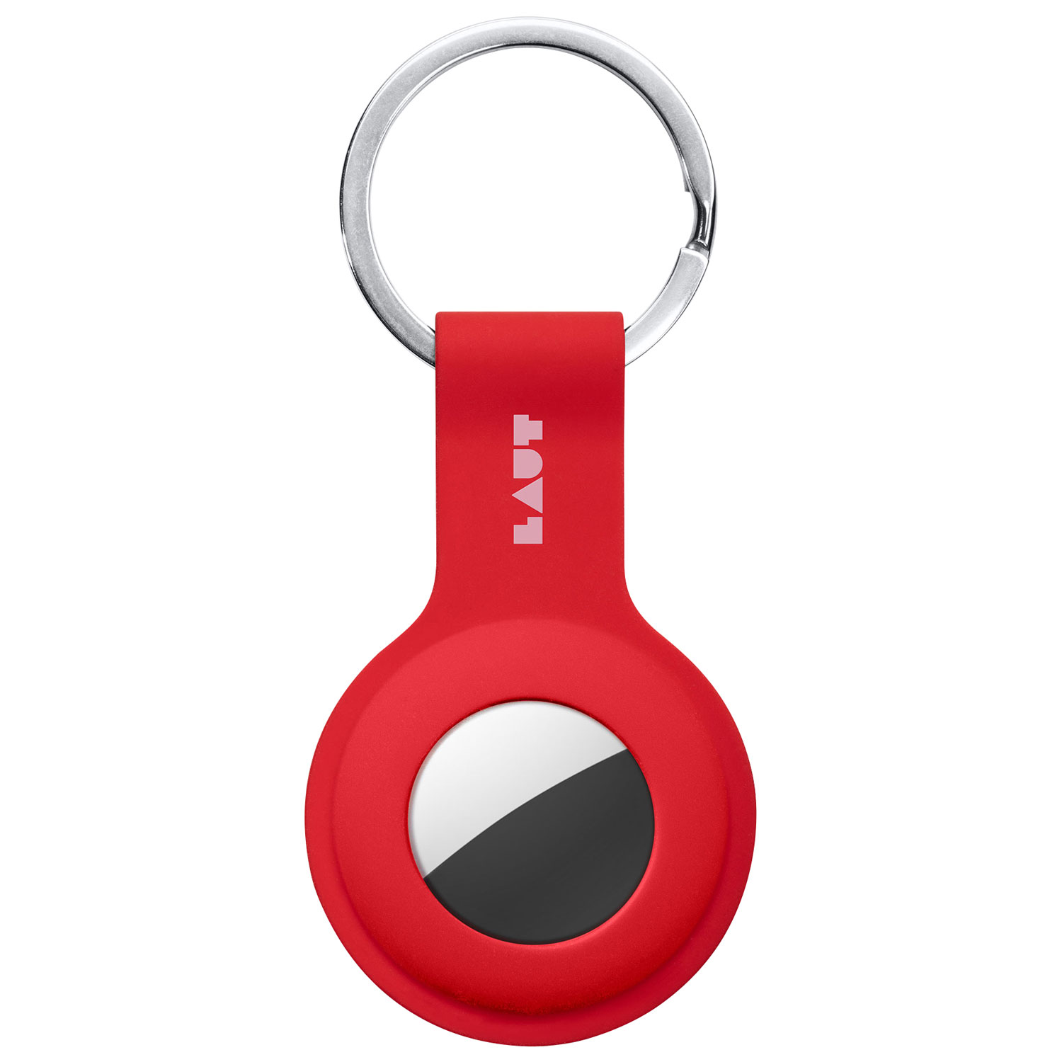 LAUT Huex Tag Case with Key Ring for AirTag - Crimson