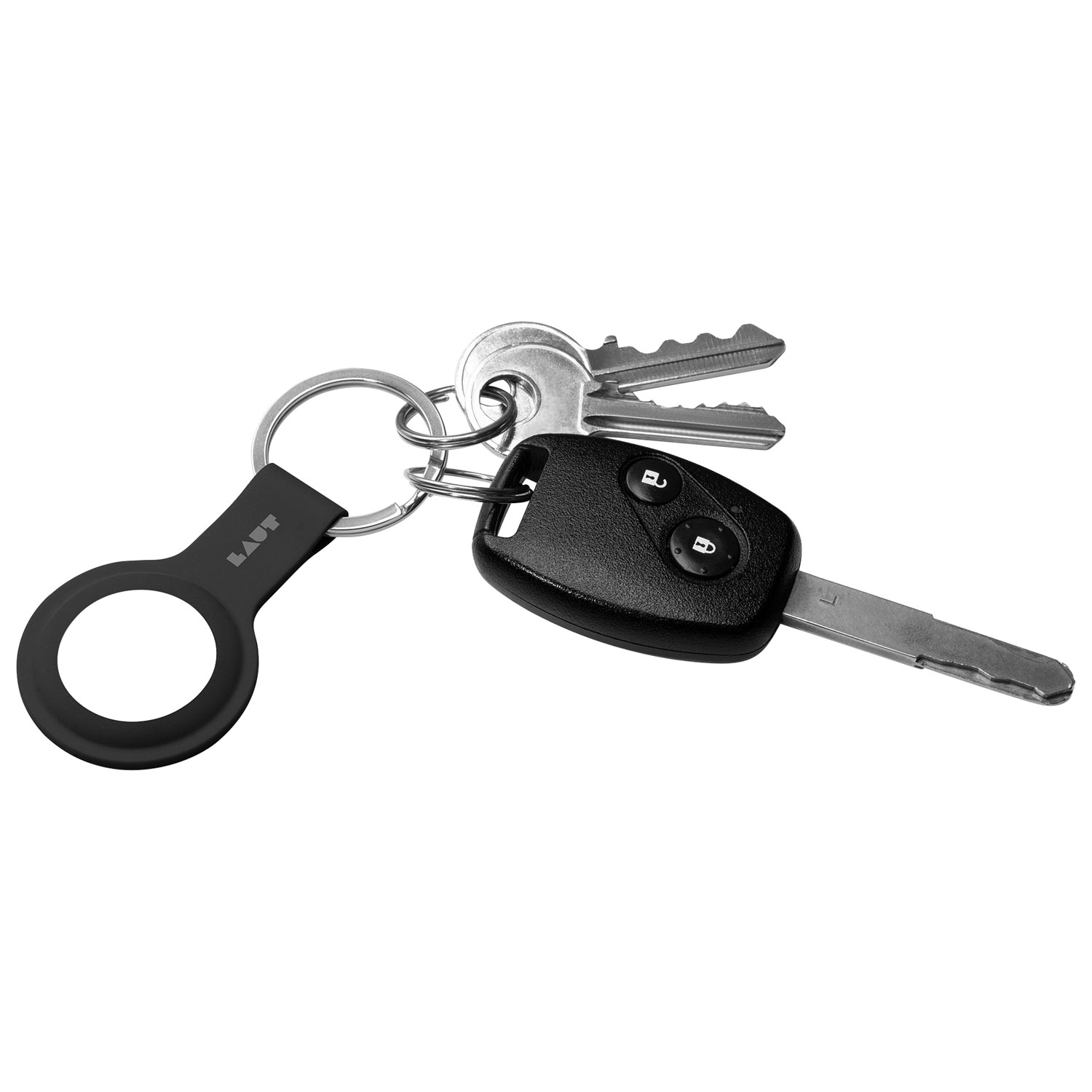 Étui à étiquette Huex de LAUT avec porte-clés pour AirTag - Noir