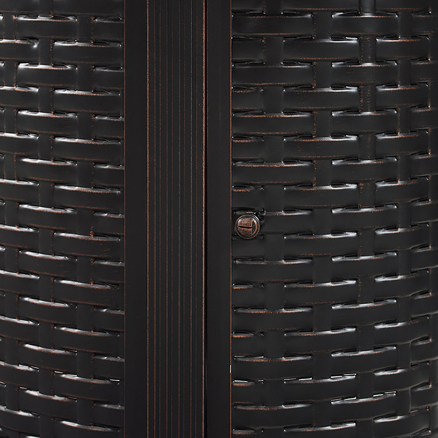 Paramount Thatch Oval Propane Fire Pit - 37,000 BTU - Black/Bronze