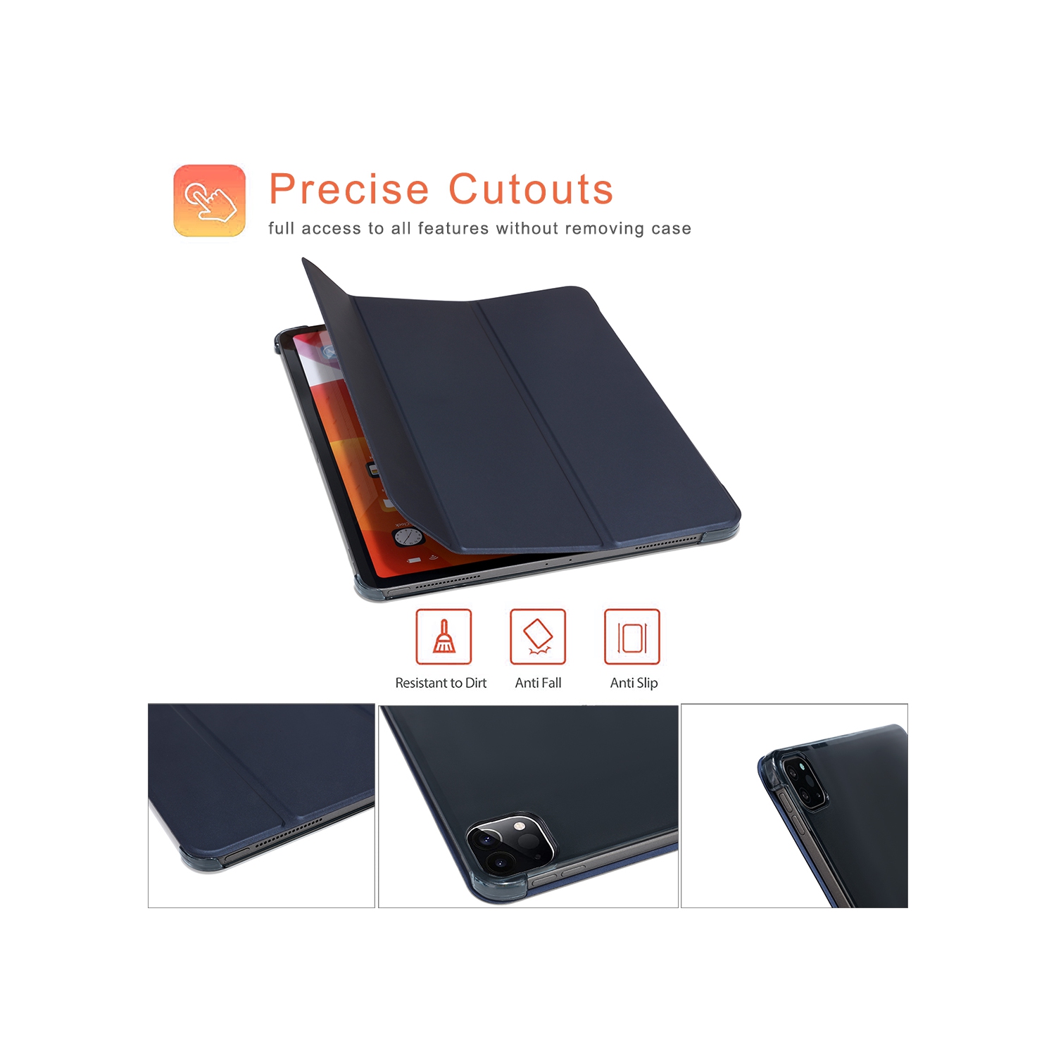 iPad Pro 12.9 Case 2022 2021 2020 2018, Slim Stand Hard Back Shell Smart Cover for iPad Pro 12.9 6th Generation 2022/ 5th Gen 2021/ 4th Gen 2020/ 3rd