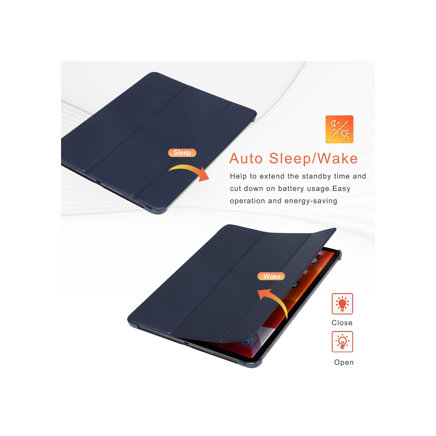 iPad Pro 12.9 Case 2022 2021 2020 2018, Slim Stand Hard Back Shell Smart Cover for iPad Pro 12.9 6th Generation 2022/ 5th Gen 2021/ 4th Gen 2020/ 3rd