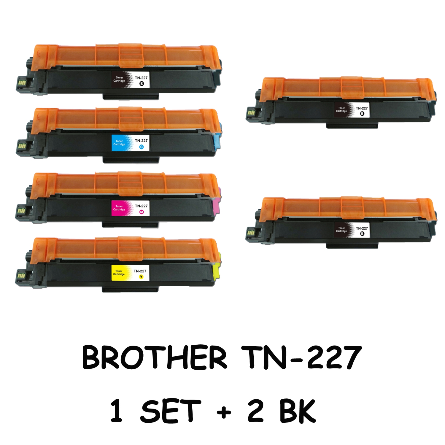 Bestoner™ 6 PK Brother TN227/TN-227/TN-223/TN223 High Yield BK/C/M/Y Compatible Toner Cartridge Brother HL-L3210 HL-L3230 L3270CDW L3290CDW