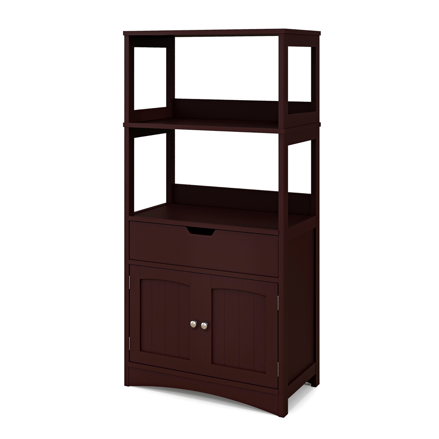 Gymax Armoire de rangement de Salon,Salle de Bain avec Étagère à Tiroirs