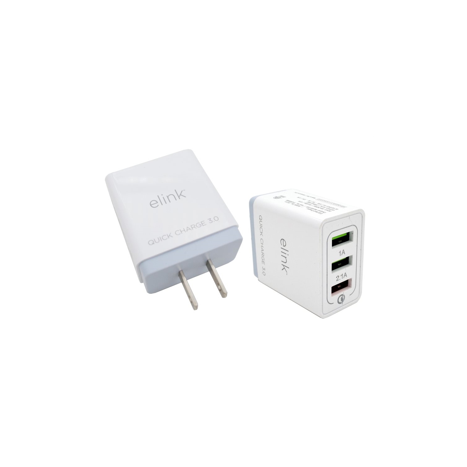 ELink – Chargeur USB EK114 à 3 ports avec Quick charge 3.0, blanc