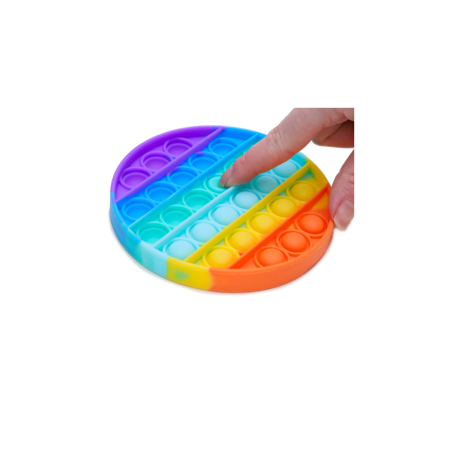 Jouet Rainbow Circle Push Pop Bubble Fidget [Sensory Kids Adults Anxiety Stress Relief]