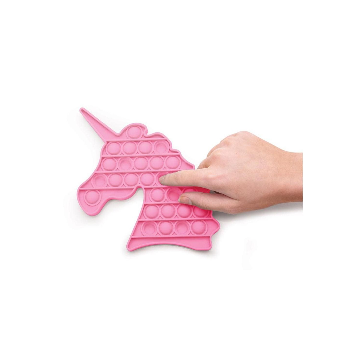 Pink Unicorn Push Pop Bubble Fidget Toy [Sensory Kids Adults Anxiety Stress Relief]