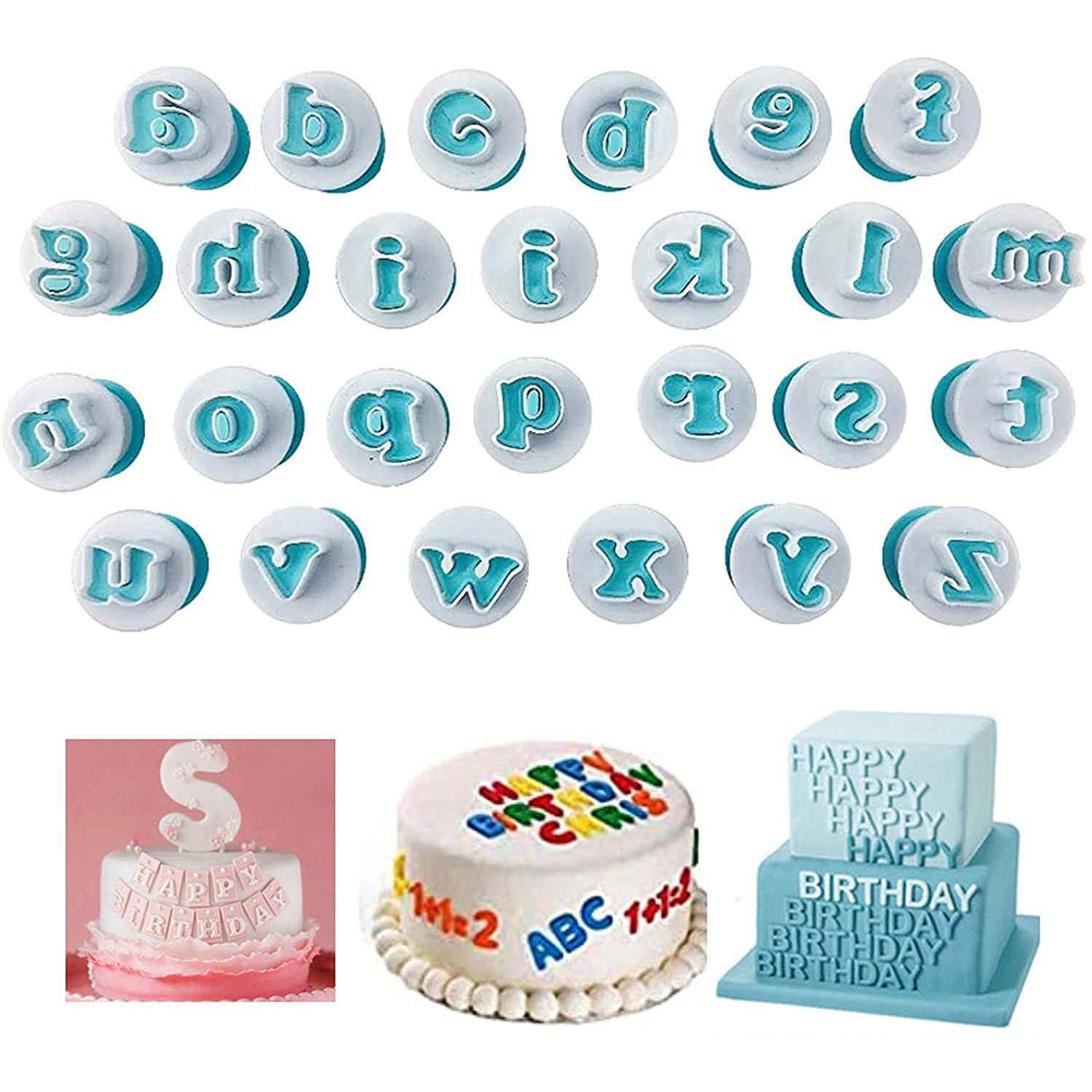 Amazon.com: Alphabet Stamps Cake Decorating Set - Number Cookie Cutters  Alphabet Fondant Cake Decorating White Letter Stamps for Kids - Decorating  Paste and Fondant Stamps DIY Stencil Cutter Mold Letters Stamps: Home
