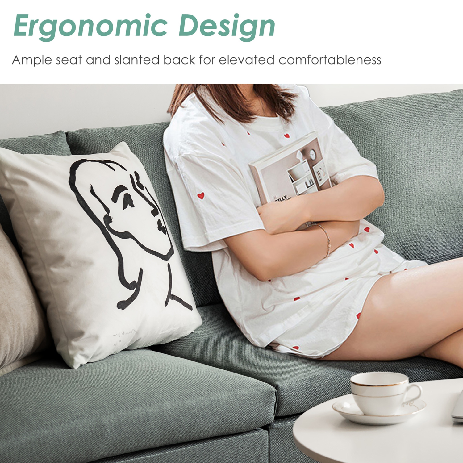 Costway Convertible Sectional Sofa L-Shaped Couch w/Reversible Chaise