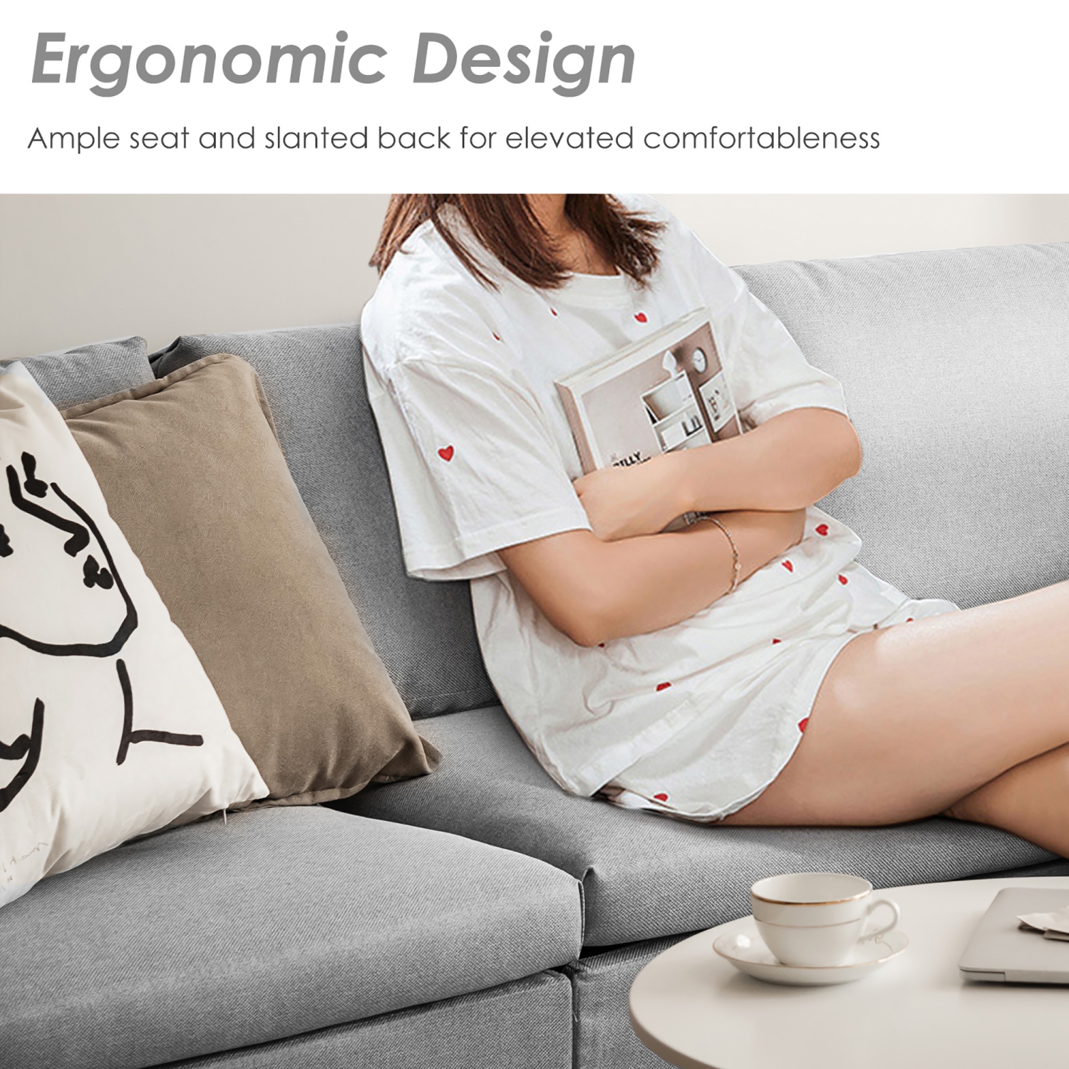 Costway Convertible Sectional Sofa L-Shaped Couch w/Reversible Chaise