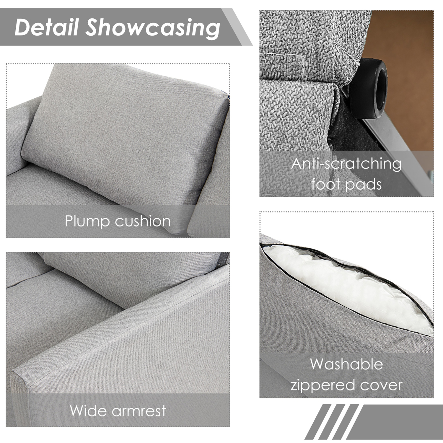 Costway Convertible Sectional Sofa L-Shaped Couch w/Reversible Chaise