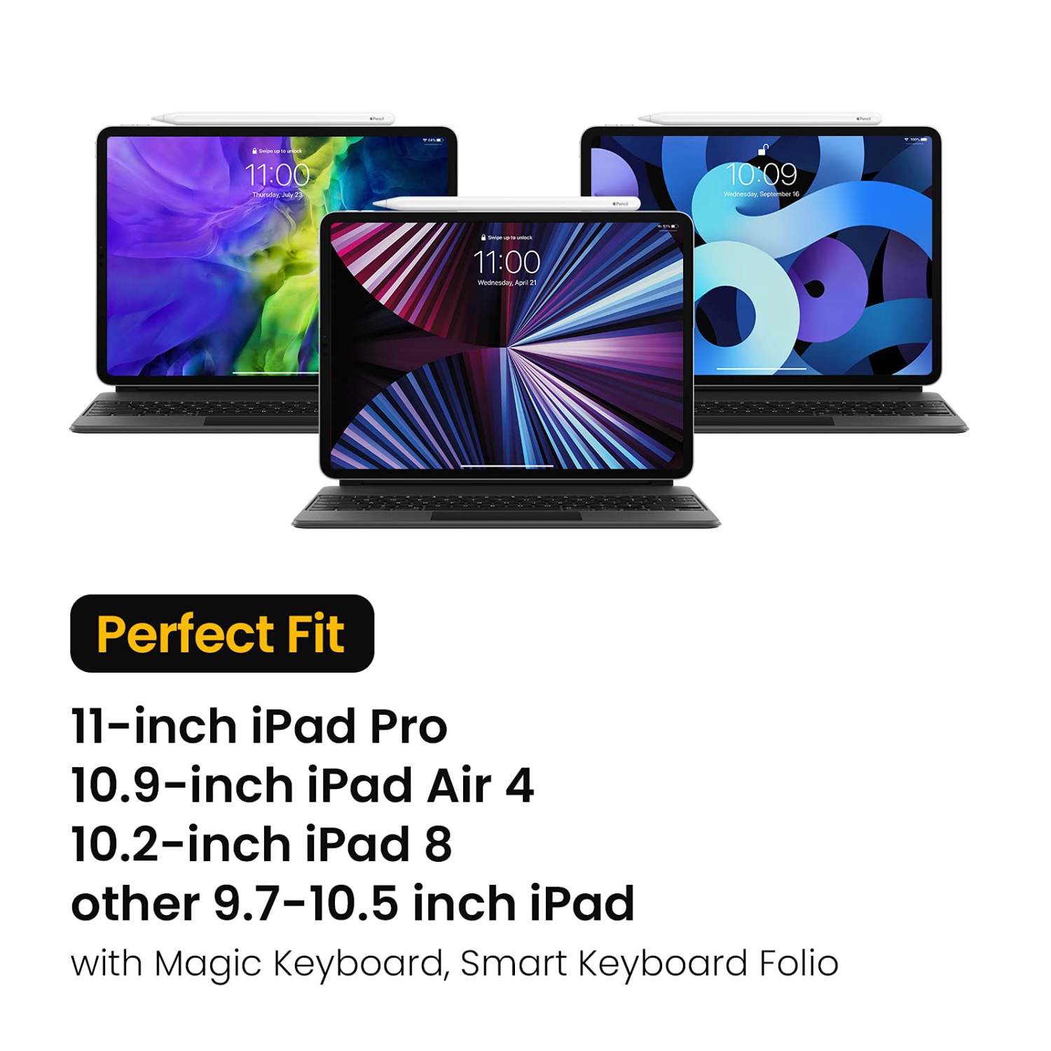 tomtoc Tablet Sleeve Bag for 11-inch New iPad Pro M1 5G 2021-2018/10.9-inch iPad Air 4/10.2-in iPad 8th/7th Gen/Su