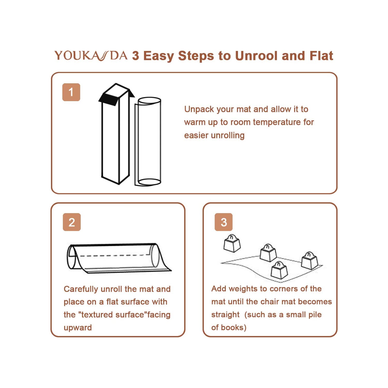 Tapis pour chaise de bureau pour tapis, protège-tapis, tapis rectangulaire transparent pour tapis, 75 x 120&nbsp;cm/30 x 48 po