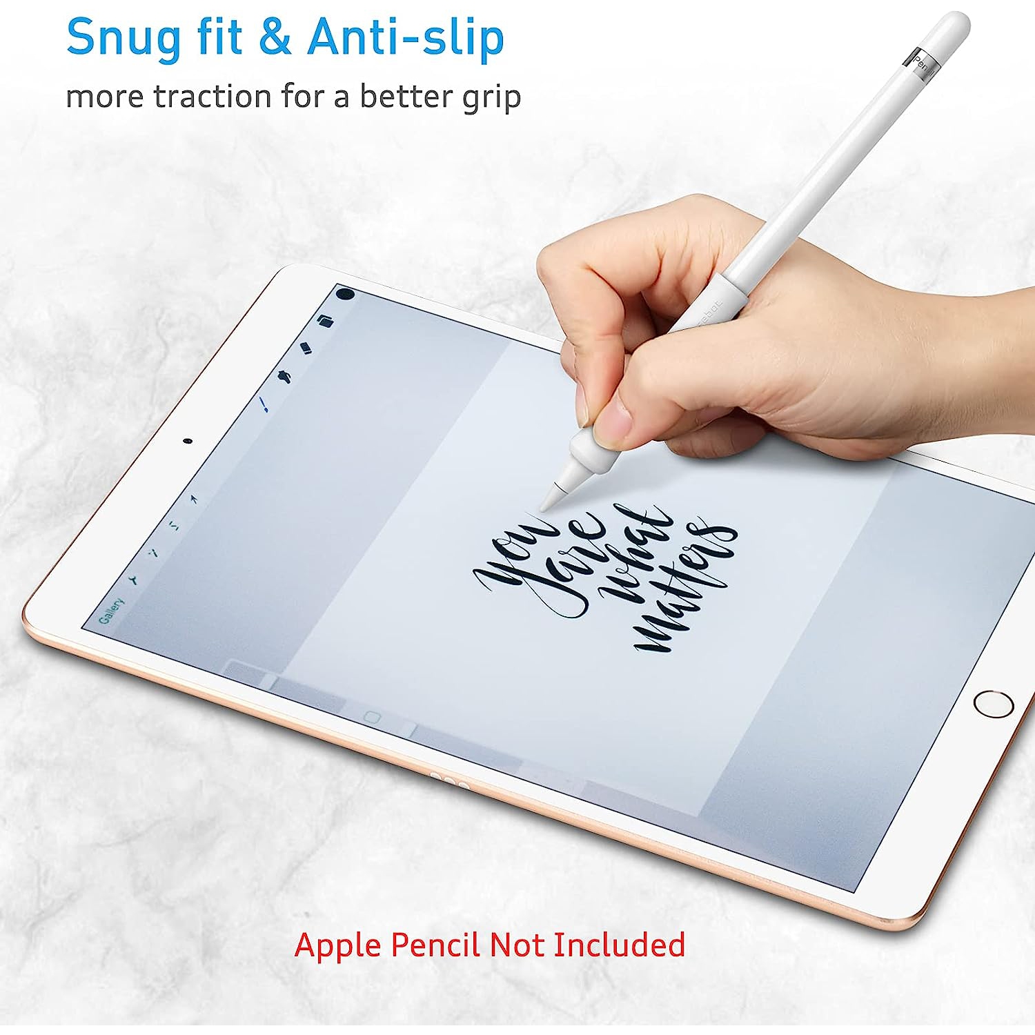 Fintie Silicone Grip Holder for Apple Pencil 1st 2nd Generation, Protective Skin Sleeve Case Accessories Compatible with Apple Pencil 1 2, iPad 10.2,