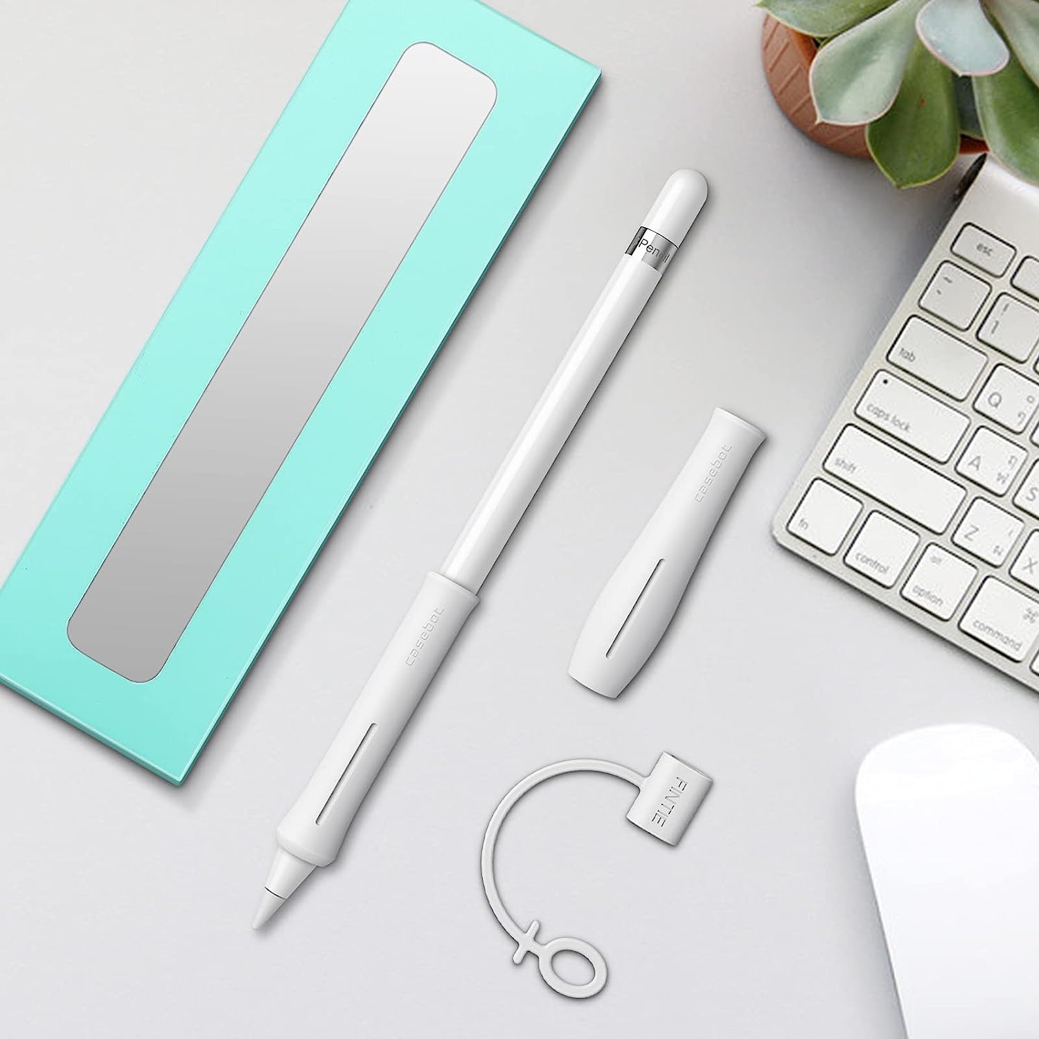 Fintie Silicone Grip Holder for Apple Pencil 1st 2nd Generation, Protective Skin Sleeve Case Accessories Compatible with Apple Pencil 1 2, iPad 10.2,