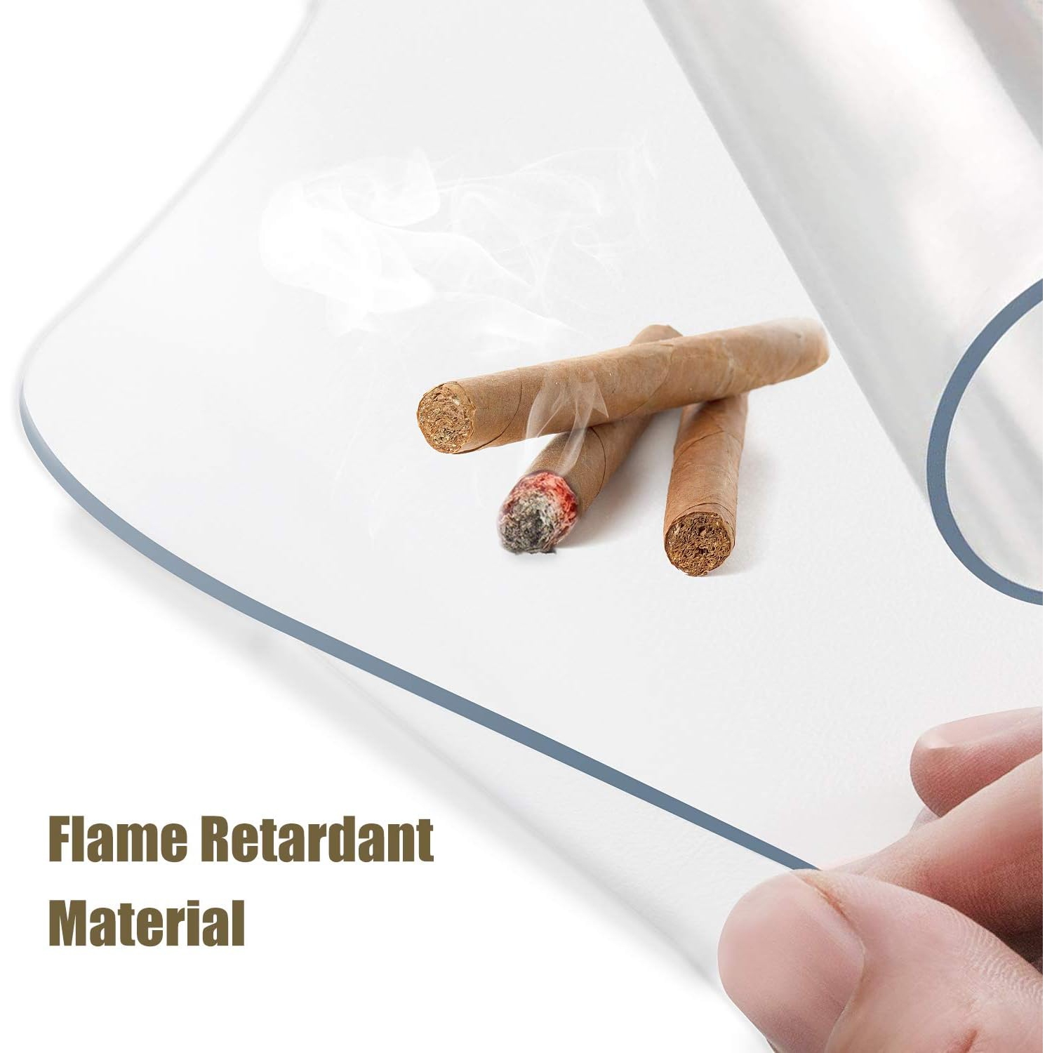 Kuyal – sous-chaise transparent, utilisation sur plancher dur, tapis protecteur transparent pour plancher maison 48 x 30 po