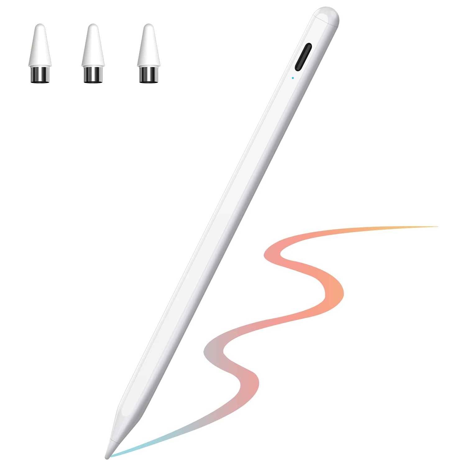 Active Stylus Pen Compatible for iOS and Android Touchscreens, 2021 Stylus Pen with Dual Touch Screen , Rechargeable Stylus Pencil for All Apple iPad/iPhone/iPad/Android