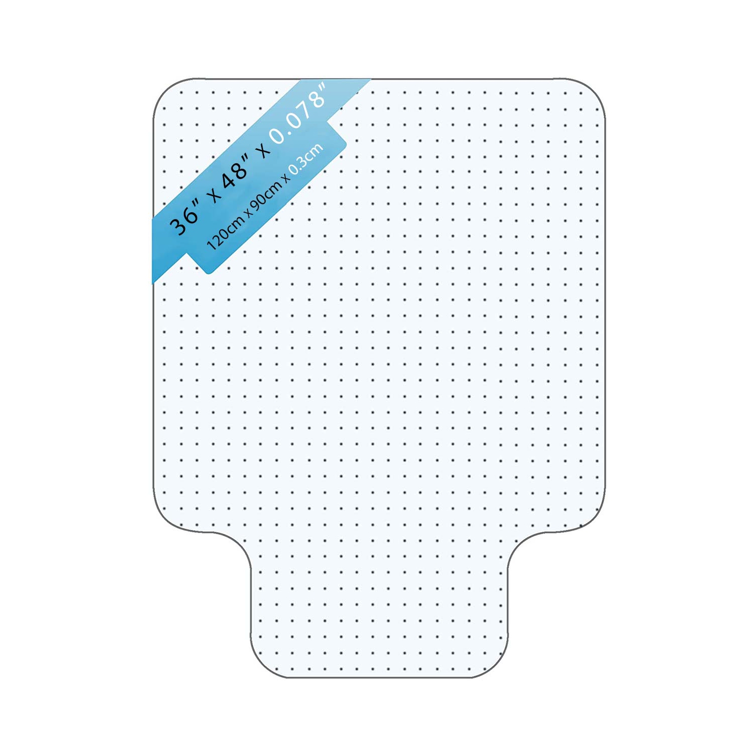 Office Chair Mat for Carpet, 36'' x 48'' x 2mm Thickness with Lip, Thick Hard Smooth Heavy Duty Sturd