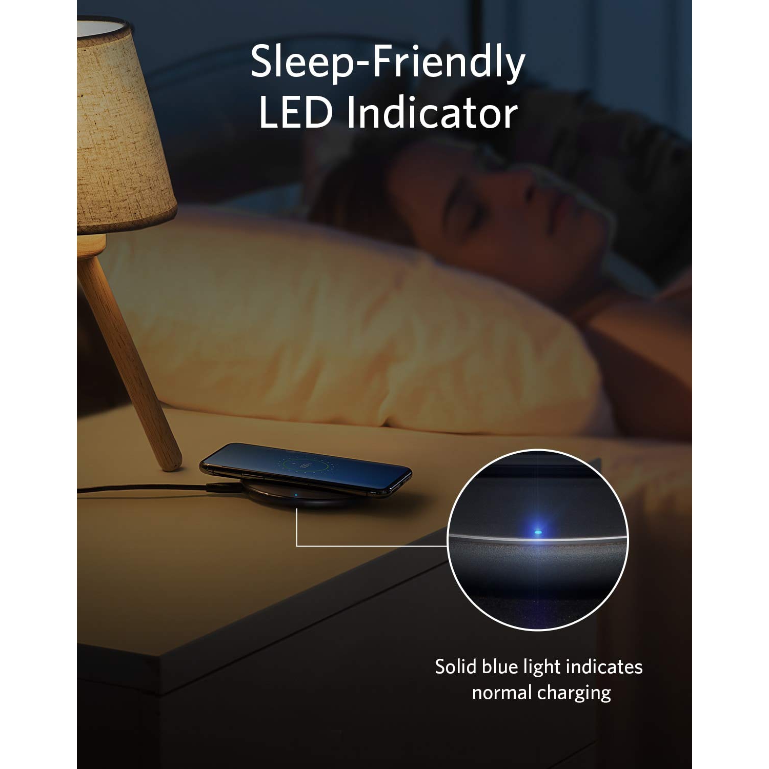 Chargeur sans fil d’Anker, tapis PowerWave certifié Qi 10 W Max pour iPhone se 2020, 11, 11 Pro, 11 Pro Max, AirPods,Galaxy S20 S