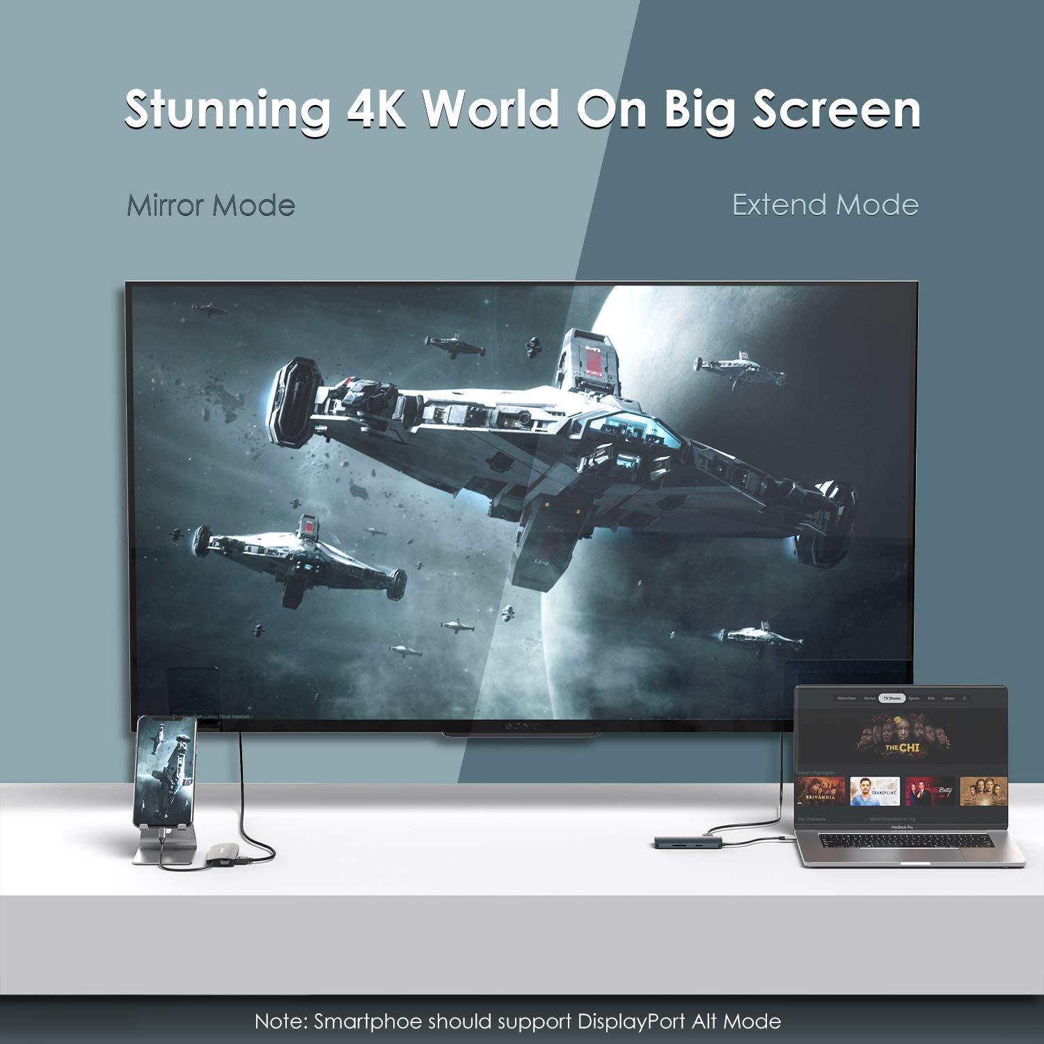 USB C Hub Mini Dock, Wavlink USB C Adapter with 4K HDMI, VGA, Ethernet, 2 USB 3.0 Ports,SD Card Reader with 65W PD3.0 Chargi