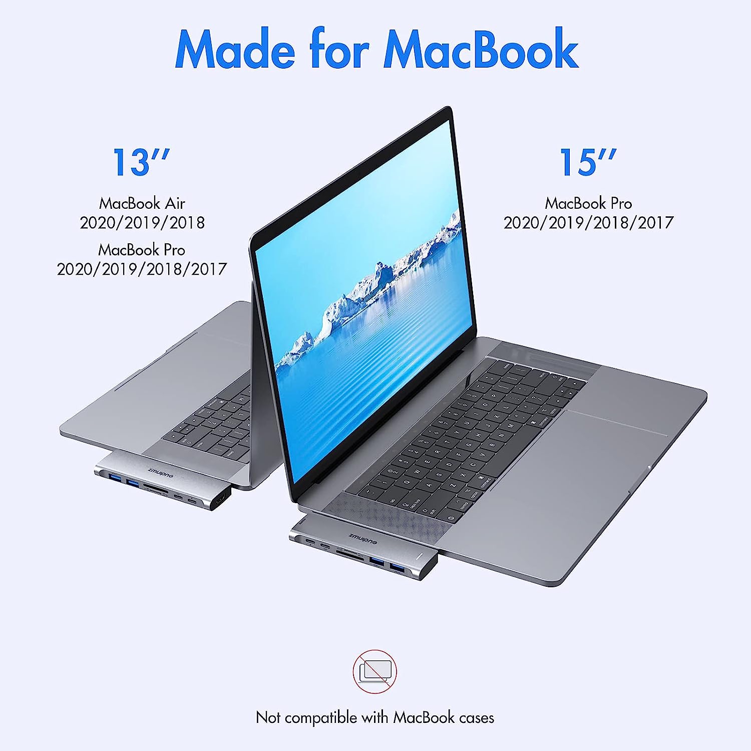 USB C Hub, MacBook Pro Adapter with 4K HDMI, Thunderbolt 3 100W Power Delivery Port, USB C 5Gbps Data Port,SD/TF Card Reader,2 USB 3.0 Ports for