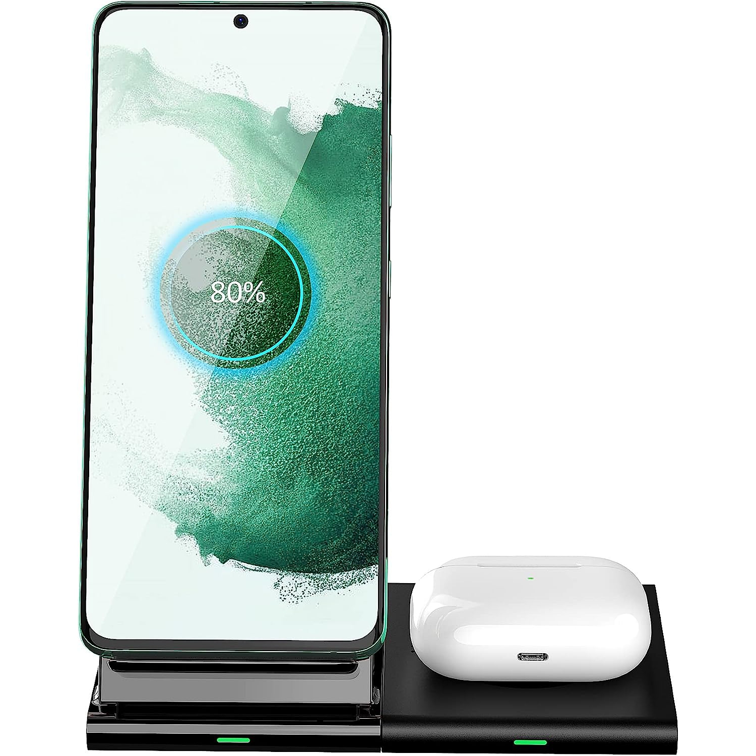 Wireless Charger, Wireless Charging Station for Samsung Galaxy Phone/Watch/Buds, Fit for Note 20/Note 10/S21/S20,Galaxy Watch 4/3, Active 2/1, Galaxy Buds, iPhone/Airpods