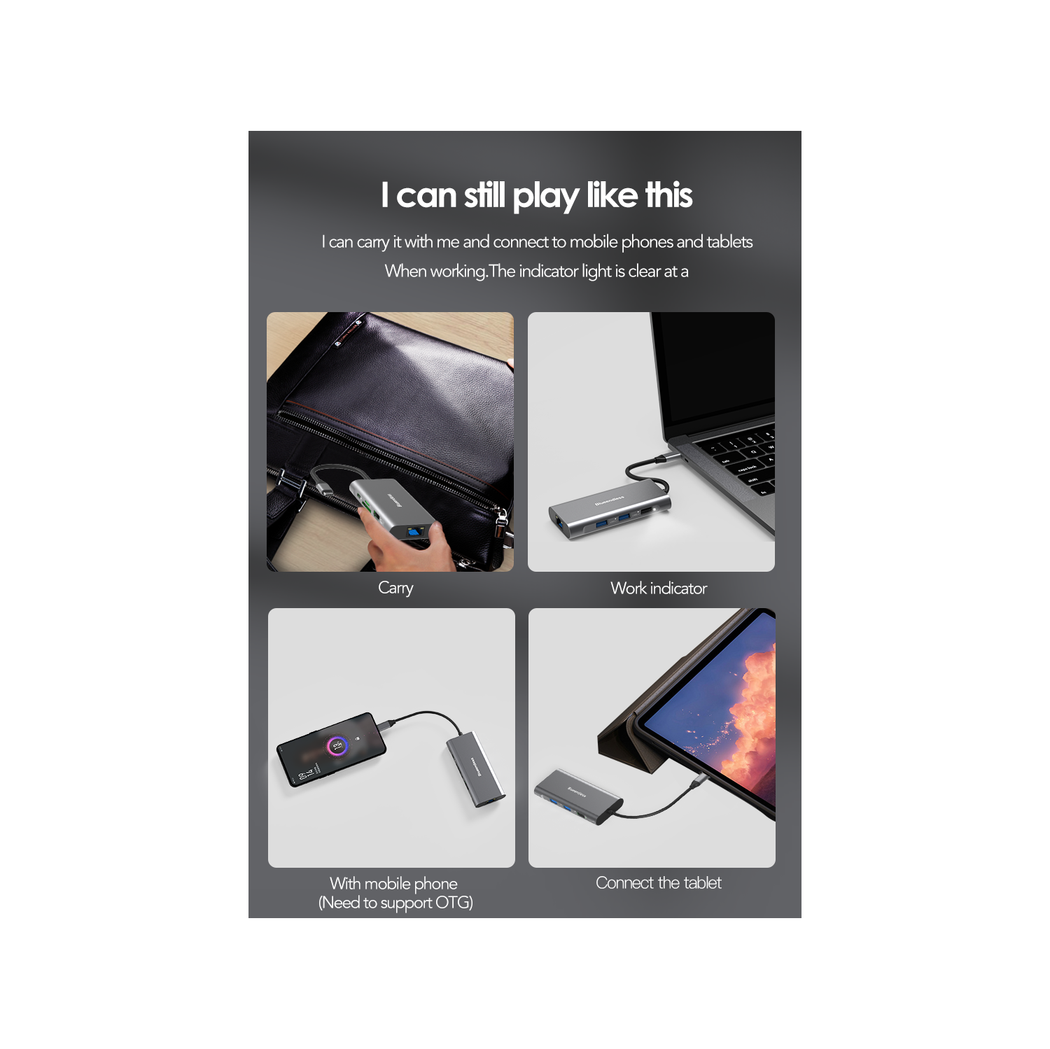 Concentrateur USB-C, adaptateur USB-C 8-en-1 de Vilcome avec HDMI 4K, Ethernet 1&nbsp;Gb/s, 3 ports USB 3,0, alimentation 87&nbsp;W, lecteur de