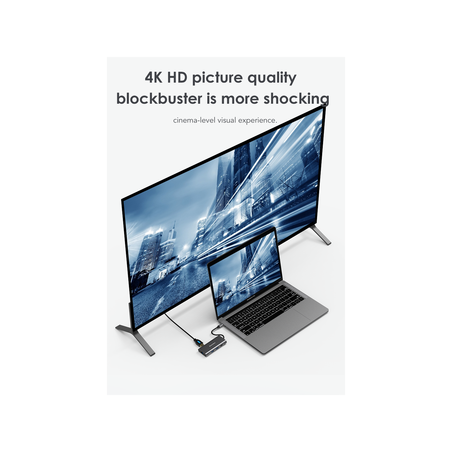 Concentrateur USB-C, adaptateur USB-C 8-en-1 de Vilcome avec HDMI 4K, Ethernet 1&nbsp;Gb/s, 3 ports USB 3,0, alimentation 87&nbsp;W, lecteur de