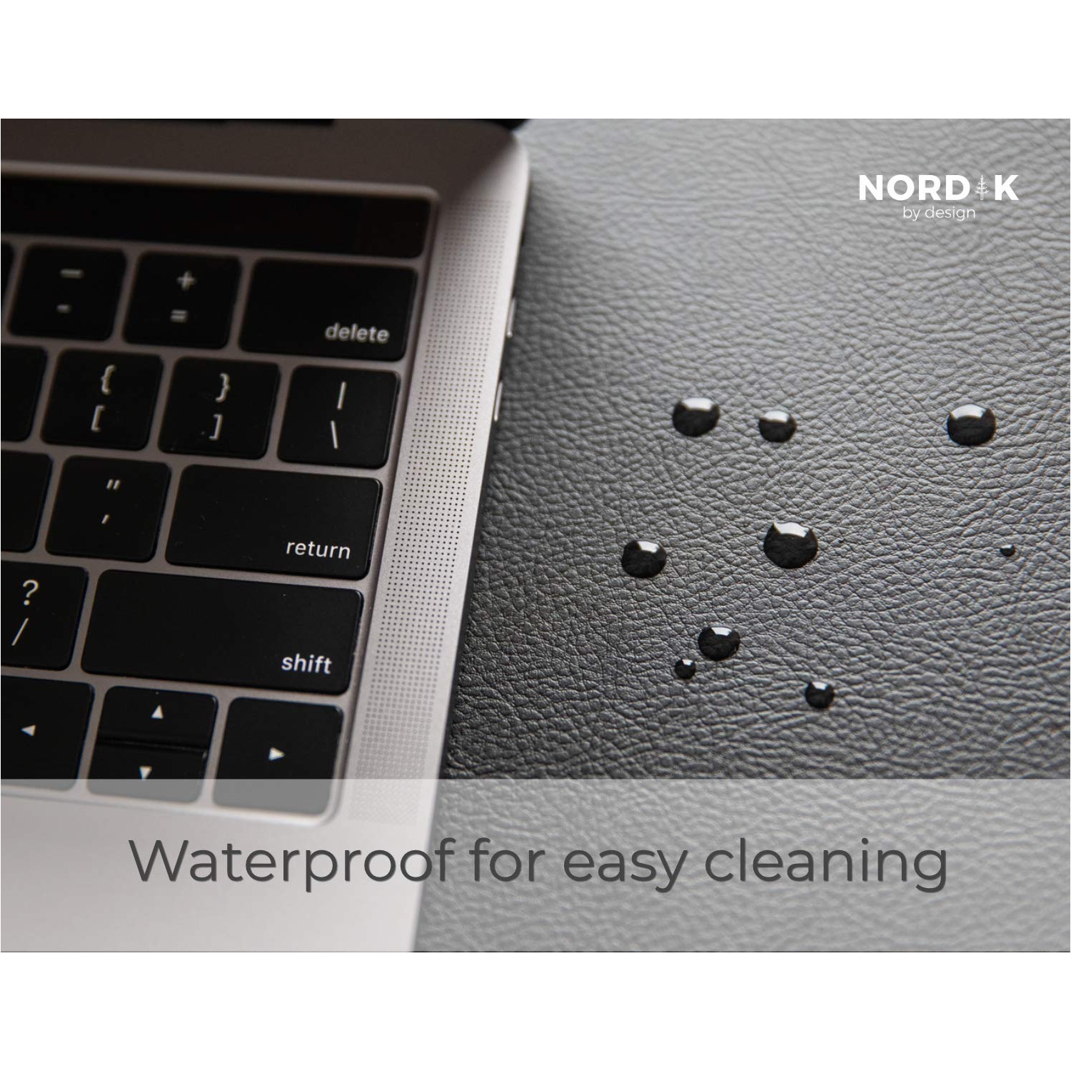 Tapis de bureau en cuir Nordik, range-câbles, extension haut de gamme pour accessoires de bureau à domicile -