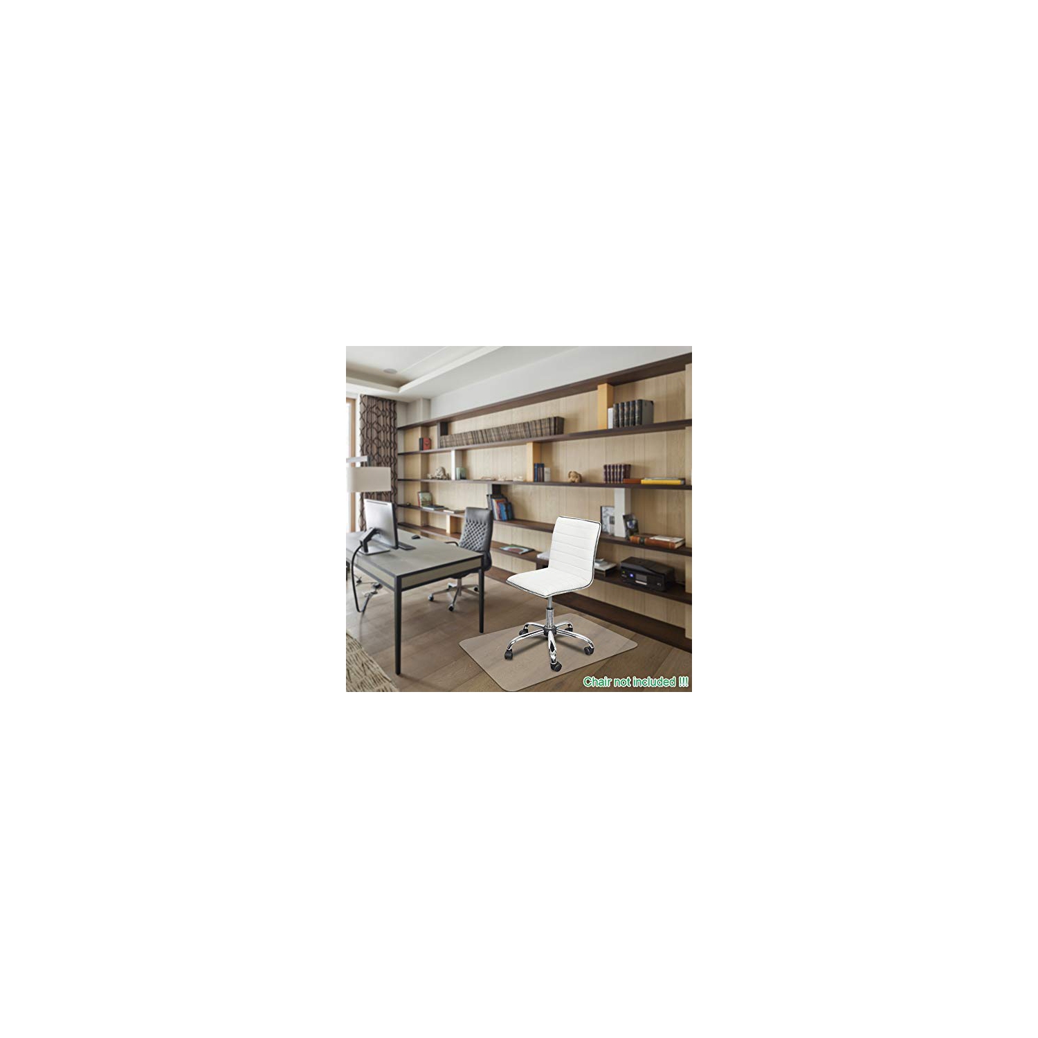 Dinosaur Tapis pour chaise de bureau pour planchers durs, tapis de plancher transparent de 36 x 48 po, Easy Glide pour chaises, tapis de protection