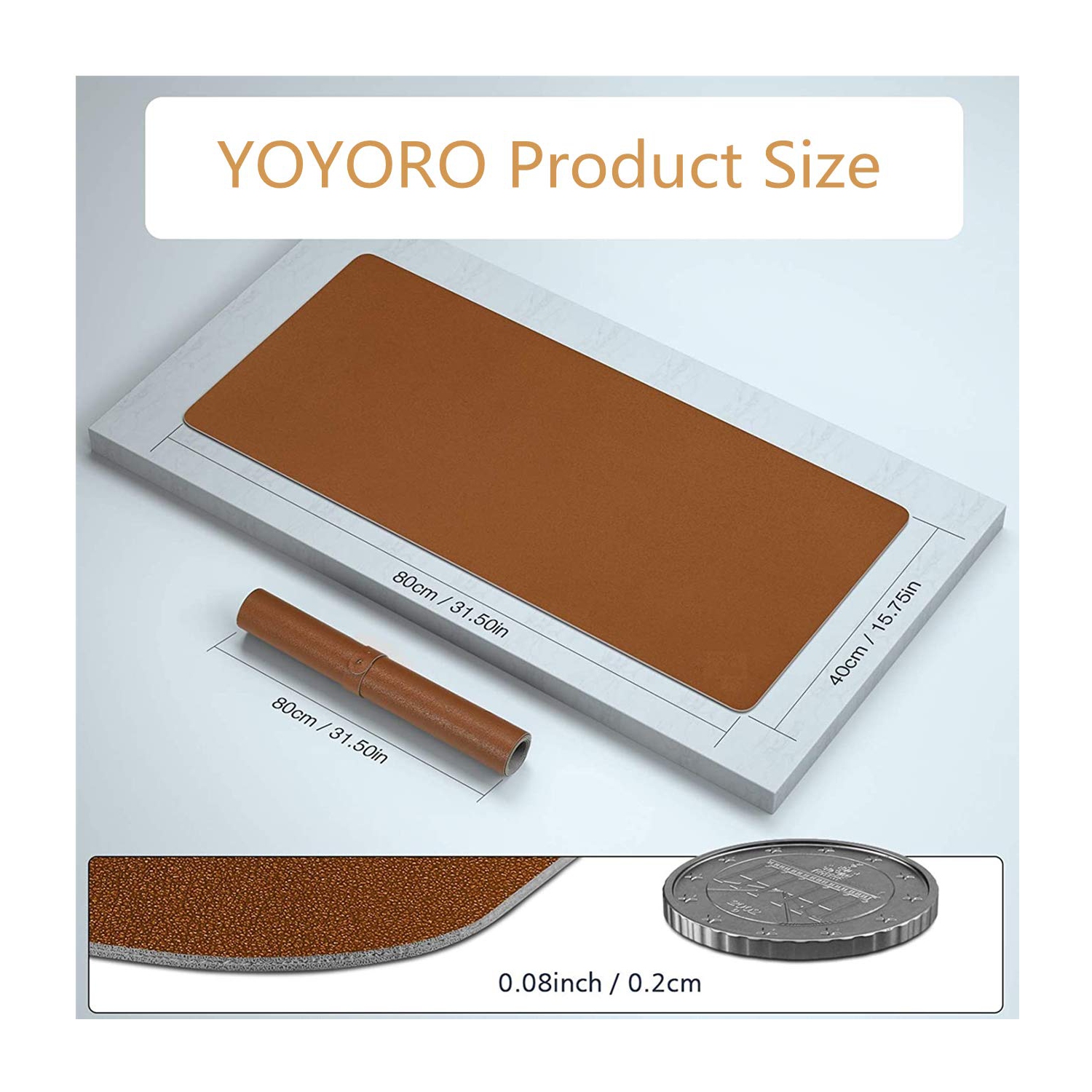 Sous-main à deux côtés, grand tapis de souris en cuir de polyuréthane, tapis de bureau hydrofuge pour ordinateur portatif, tapis d’écriture pour