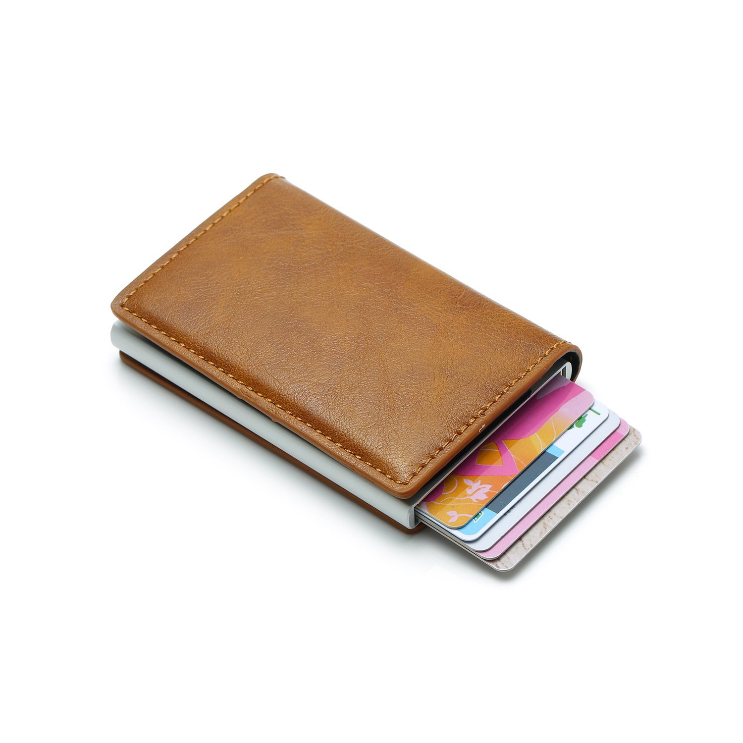 Porte-cartes RFID porte-cartes professionnelles mince/porte-cartes professionnelles/cartes de crédit minimaliste/étui/cuir polyuréthane dans une