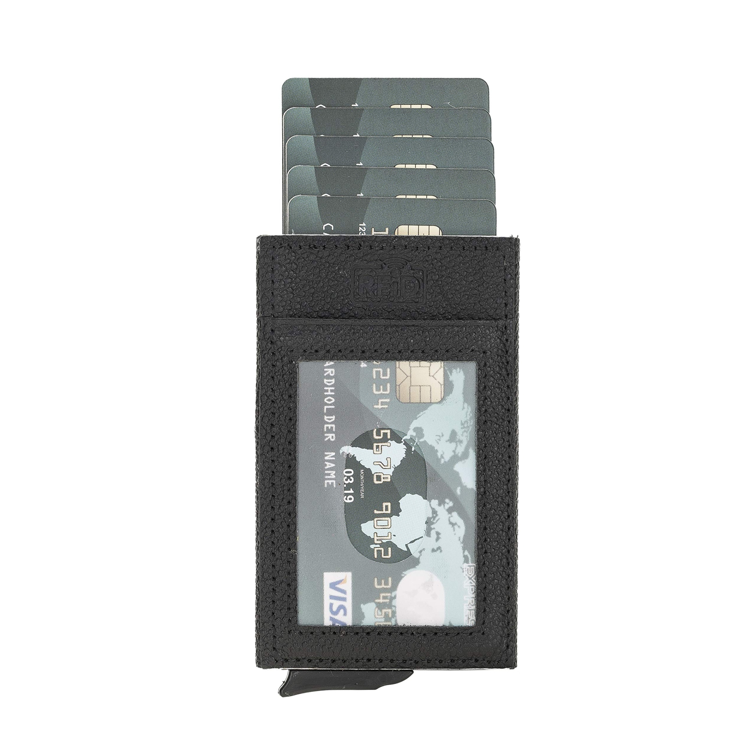 Porte-cartes homme porte-cartes porte-cartes pour hommes/femmes Portefeuille minimaliste cuir porte-cartes crédit mince Smar automatique