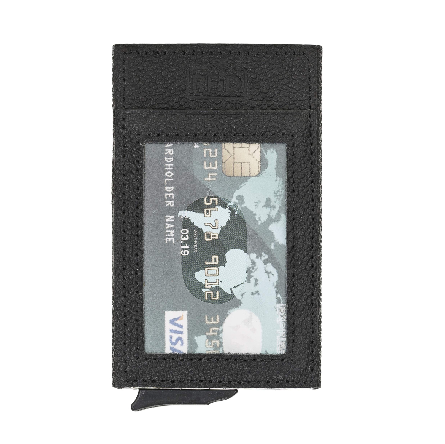 Porte-cartes homme porte-cartes porte-cartes pour hommes/femmes Portefeuille minimaliste cuir porte-cartes crédit mince Smar automatique