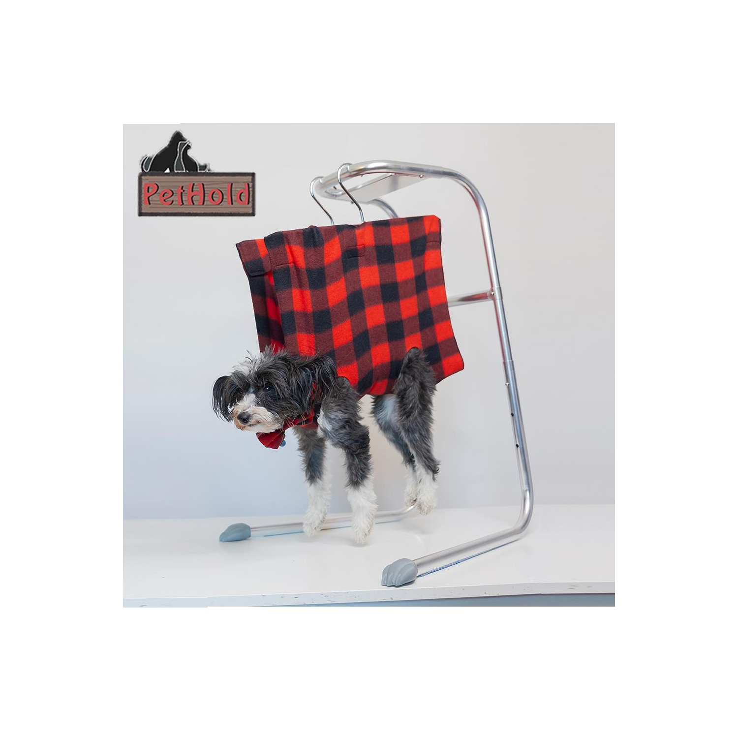 Support de toilettage mains libres PetHold - Argent