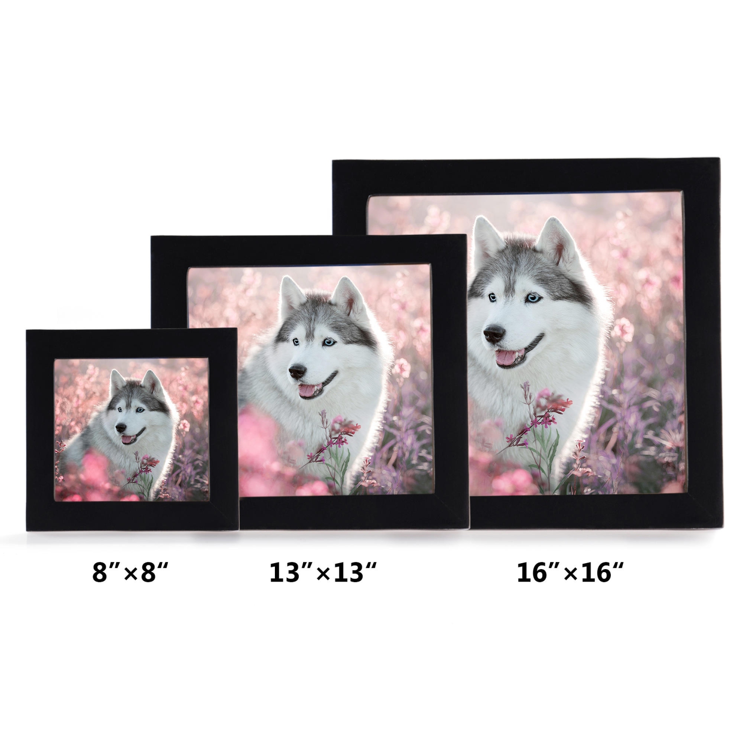 13-Inch Square Poster Frames, Home Decor Photo Frame, Black