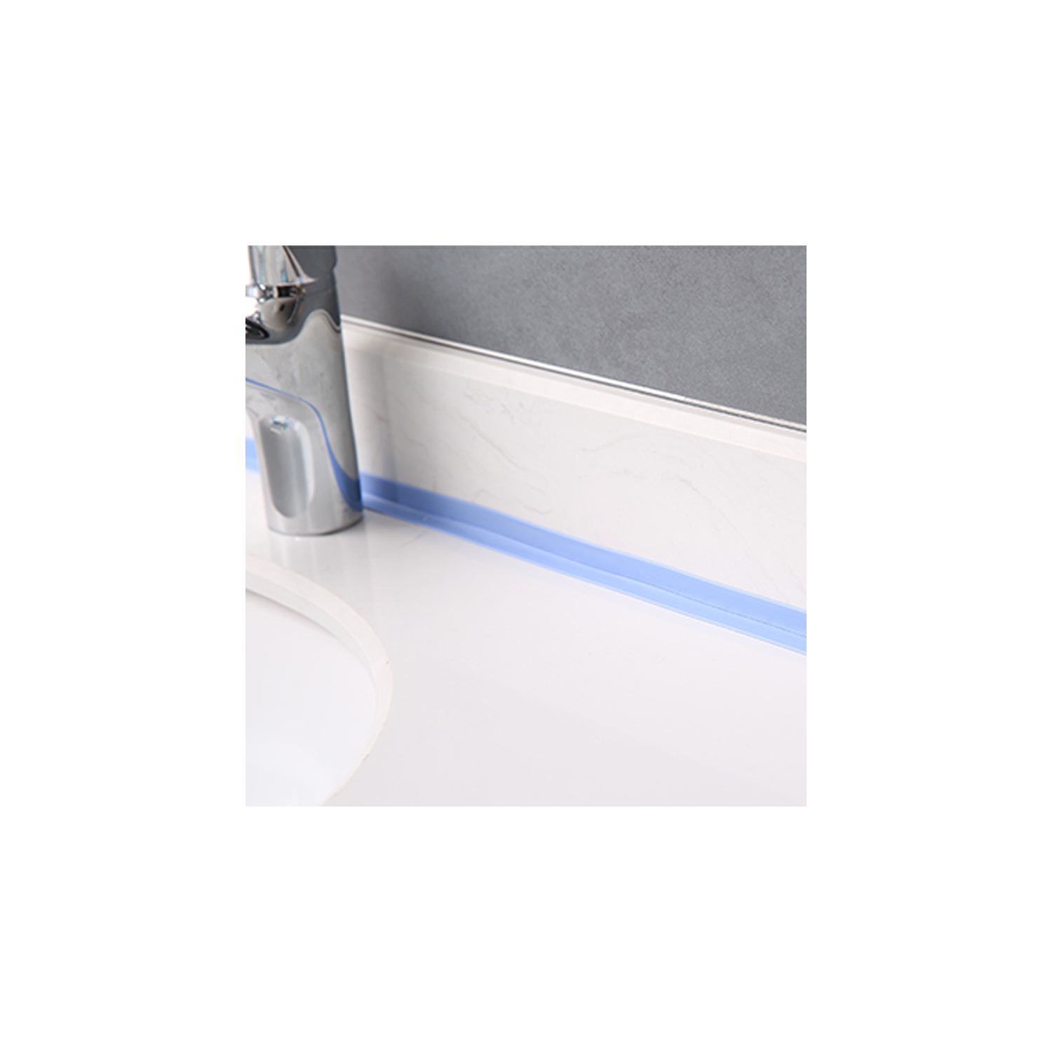 Caulk Strip Sealant Tape Blue Self Adhesive Sealing Tape, Waterproof Mold Proof Shower Room Sealant Tape Floor Wall Corner Sealing Tape