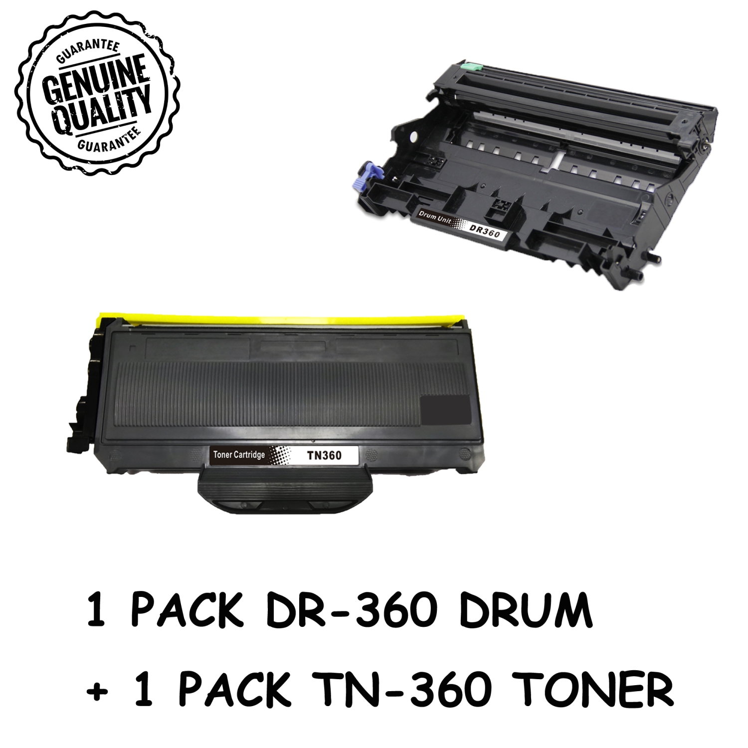 Bestoner™ Brother 1Drum + 1 Toner DR360/DR-360/TN360/tn-360/tn360 Compatible Brother DCP-7030/7040/7045N HL-2140/2150/2170