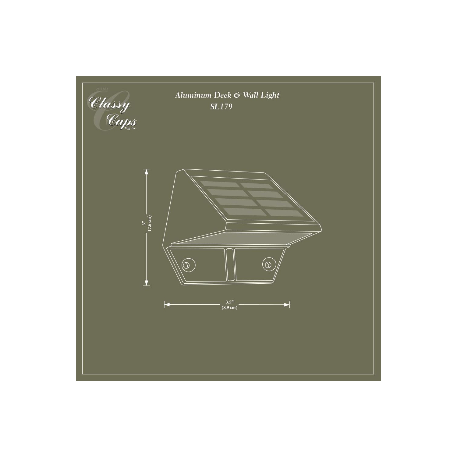 Classy Caps White Aluminum Deck & Wall Light Sl179