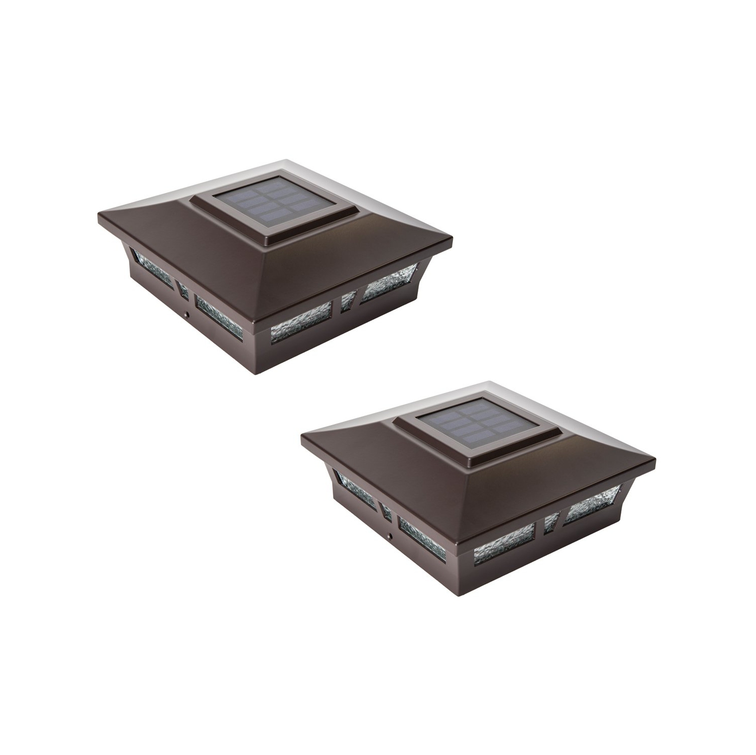 Classy Caps 6x6 Brown Aluminum Oxford Solar Post Cap SLX772C