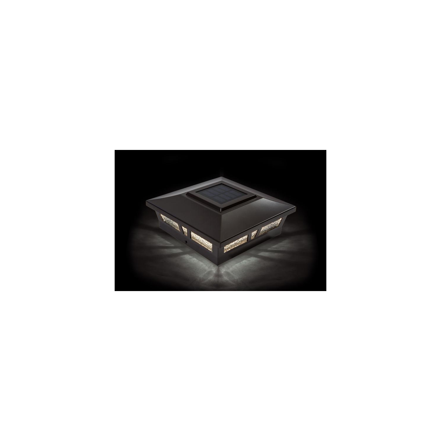 Classy Caps 6x6 Brown Aluminum Oxford Solar Post Cap SLX772C