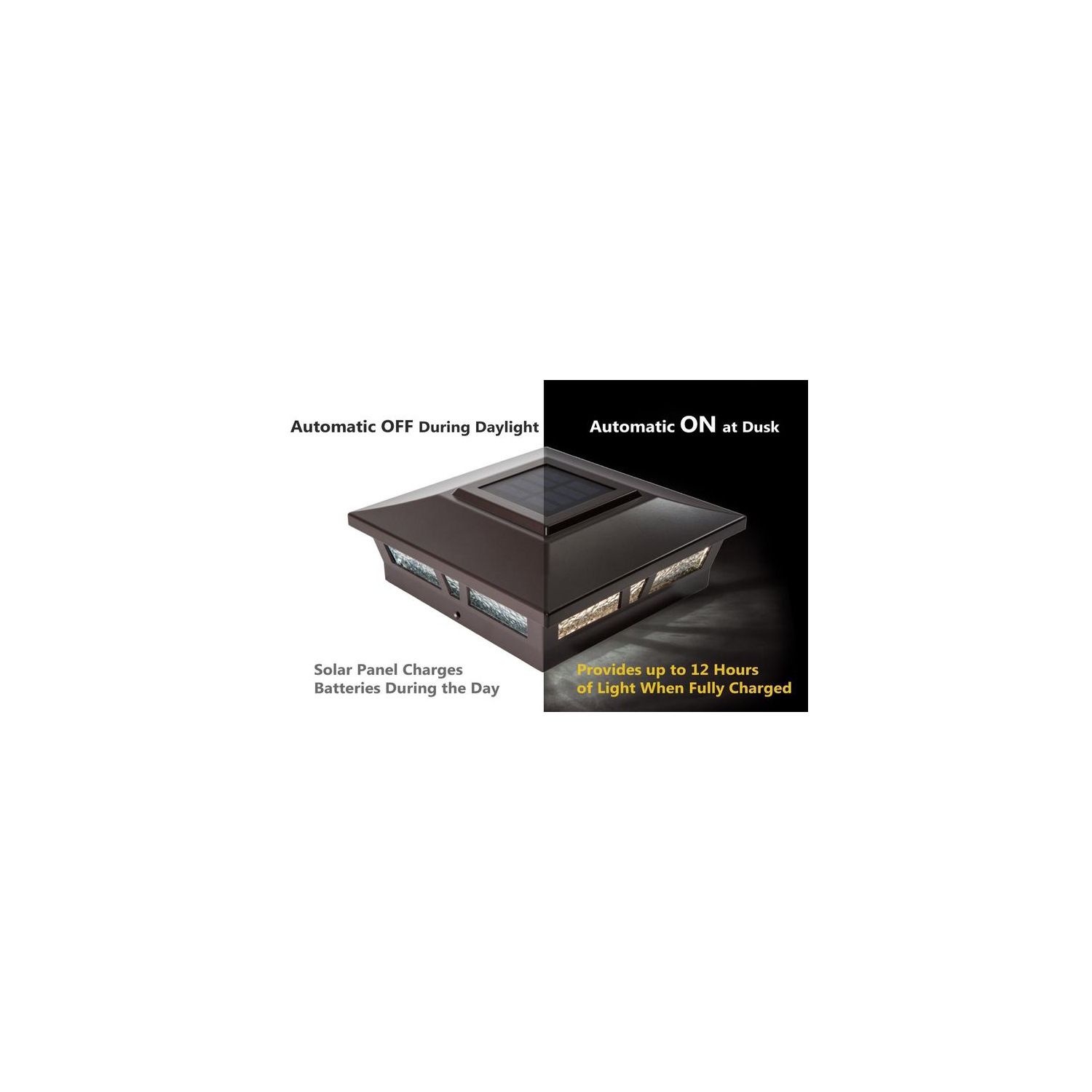 Classy Caps 6x6 Brown Aluminum Oxford Solar Post Cap SLX772C