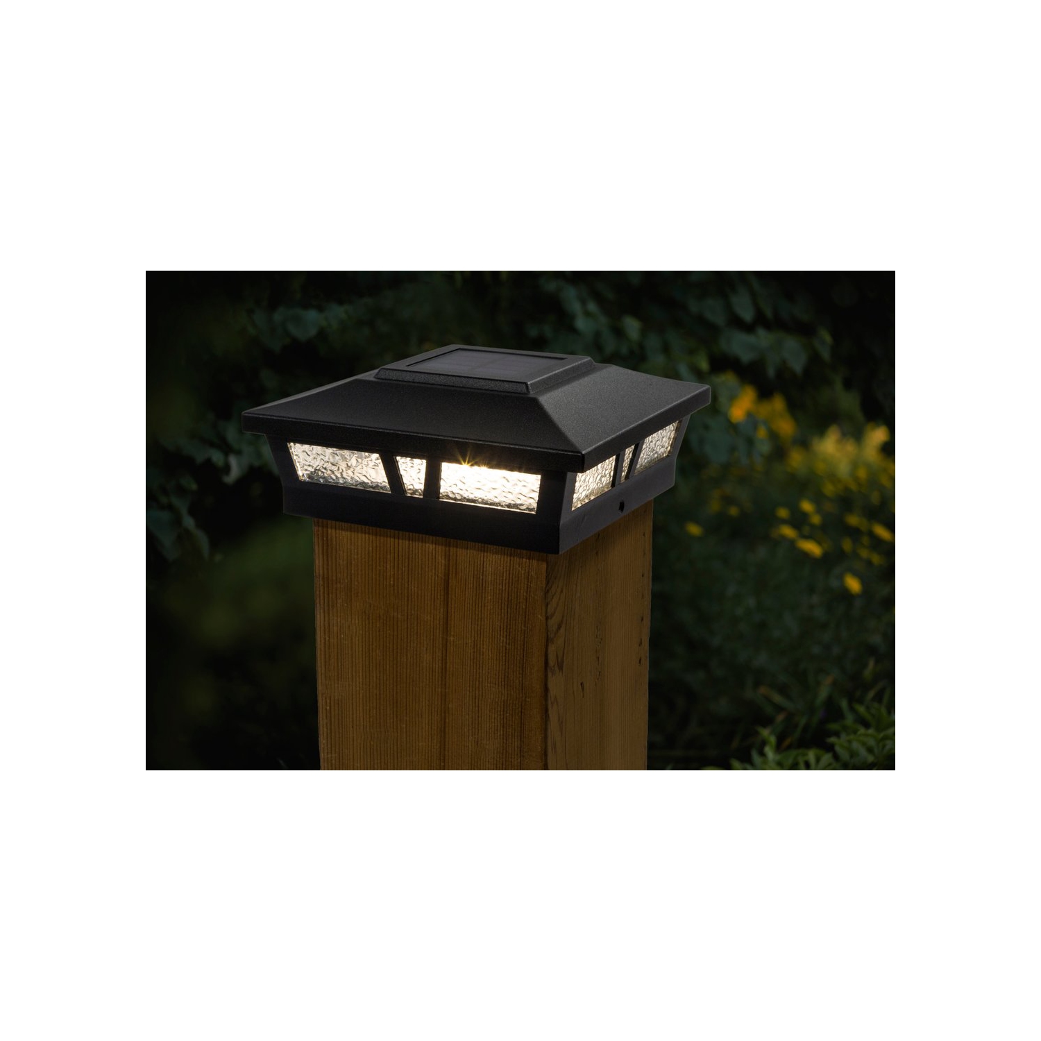 Classy Caps 6x6 Black Aluminum Oxford Solar Post Cap SLX772B