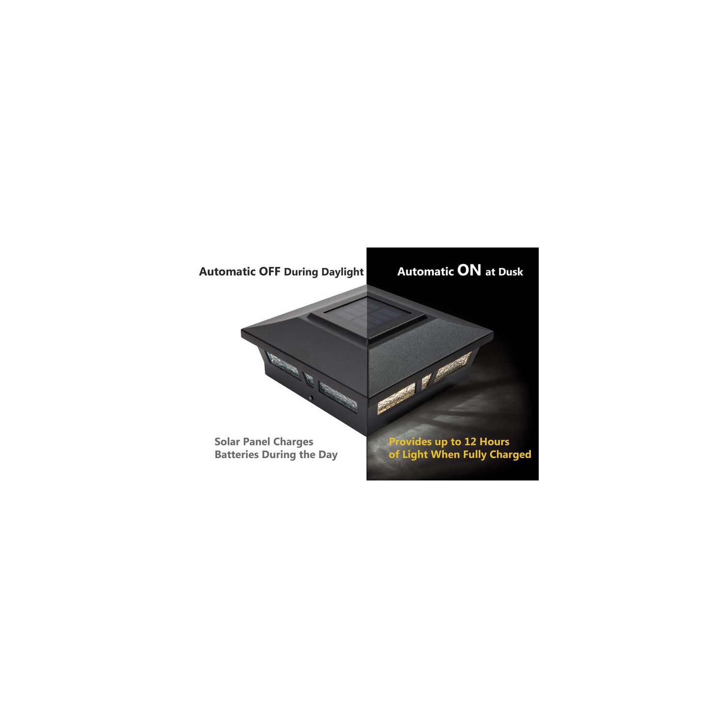 Classy Caps 6x6 Black Aluminum Oxford Solar Post Cap SLX772B