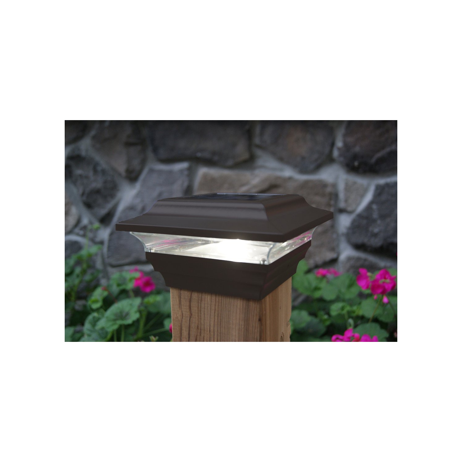 Classy Caps Capuchon de poteau solaire impérial en aluminium bronze 4x4 SL211R