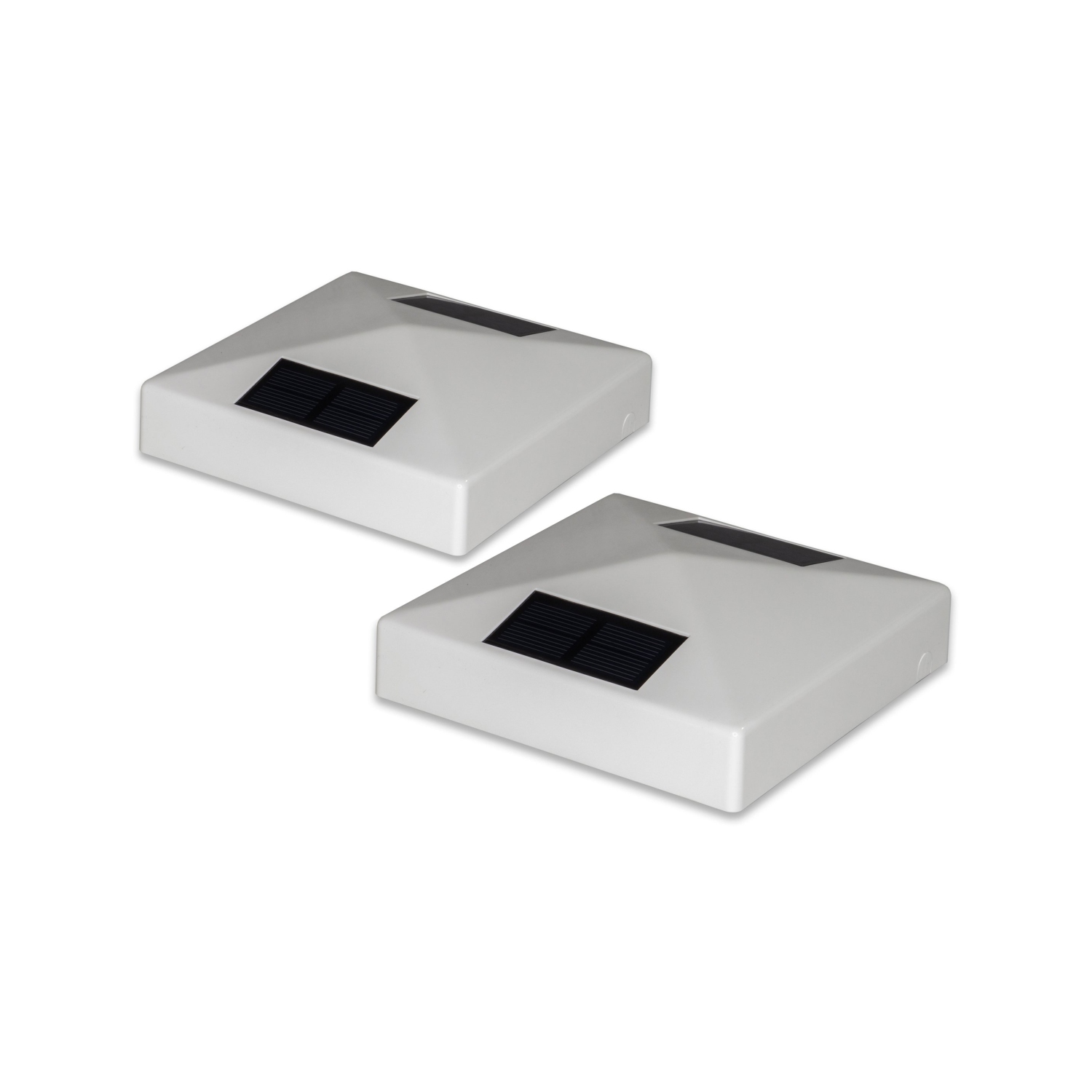 Classy Caps 5x5 White PVC Pyramid Solar Post Cap SL9902 (2 Pack)